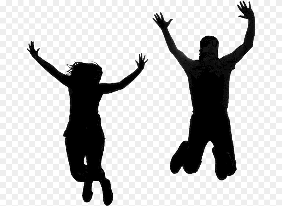 Silhouette Person Jumping Clip Art Happy People Silhouette, Man, Male, Adult, Baby Free Png
