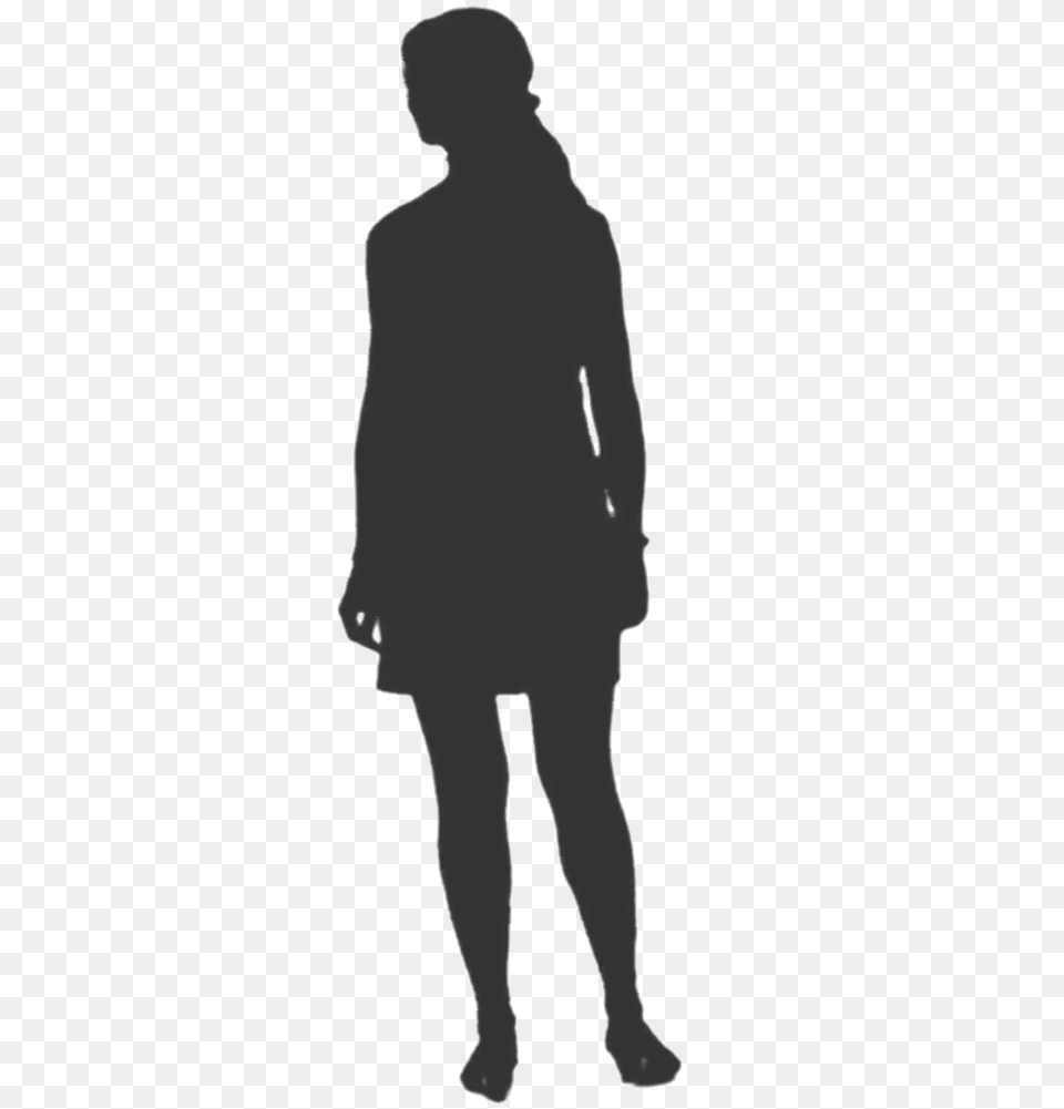 Silhouette Photo Woman Back Silhouette, Adult, Male, Man, Person Png Image