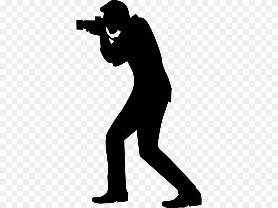 Silhouette Photographer Camera Guy Man Model Photographer Silhouette, Gray Free Transparent Png