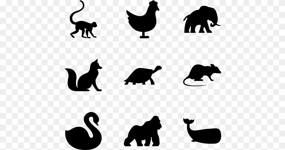 Silhouette Photos Animal Silhouettes, Gray Png