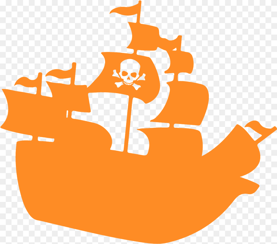 Silhouette Pirate Ship, Person Free Png Download