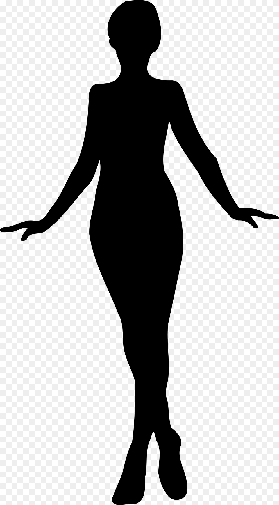 Silhouette Plus Size Women, Gray Free Png