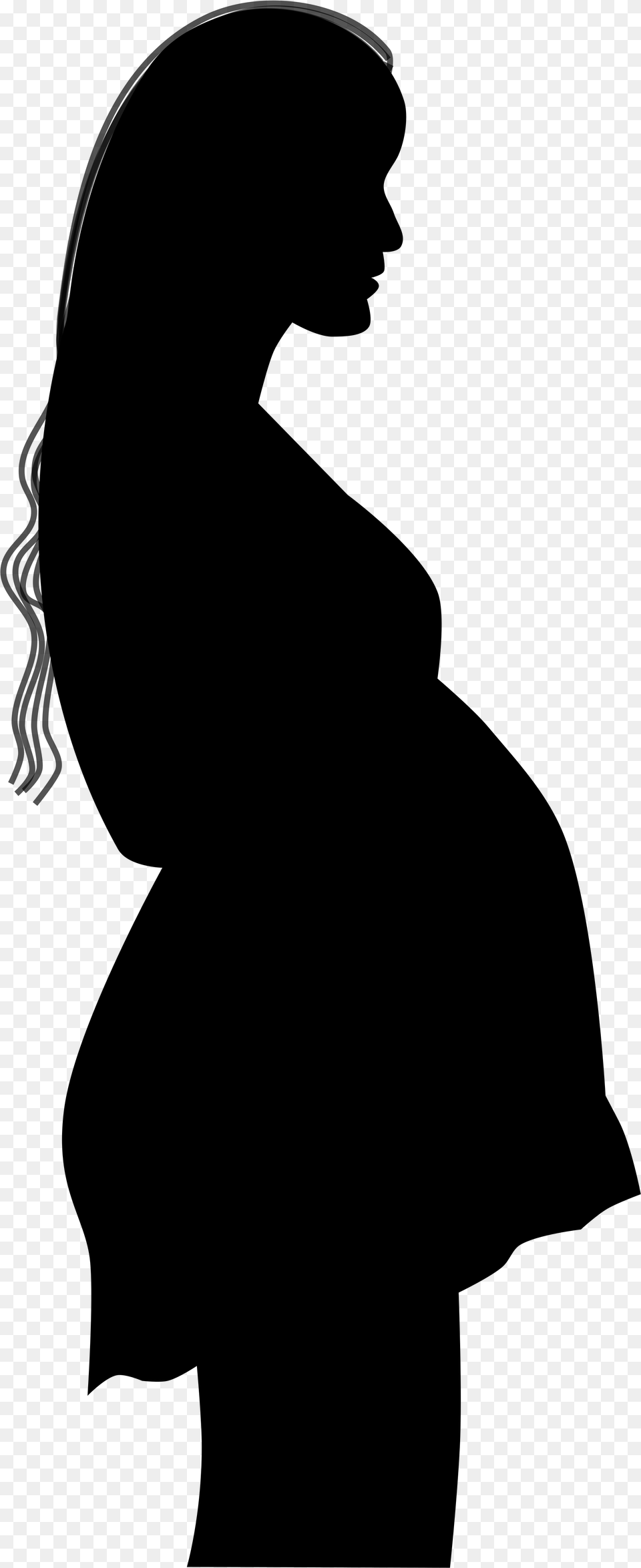 Silhouette Pregnant Woman, Gray Free Transparent Png
