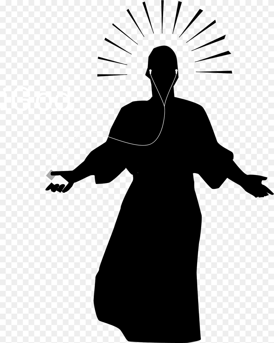 Silhouette Resurrection Of Jesus Christianity Icon Jesus Laying Hands Silhouette, Smoke Pipe, Electronics Png