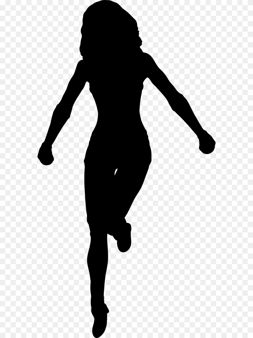 Silhouette Royalty Female Clip Art Kicking Ball Clipart Girl, Gray Png