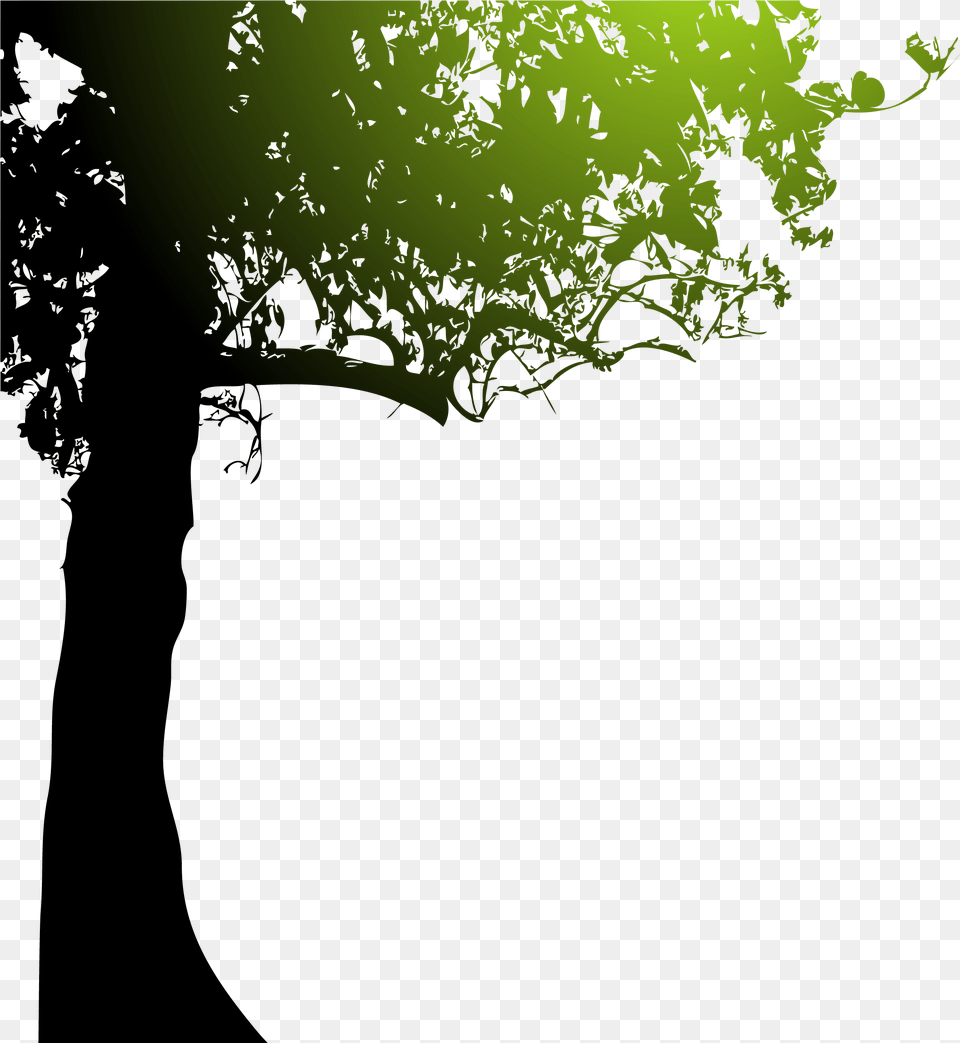 Silhouette Royalty Tree Silueta De Arbol Clipart, Art, Graphics, Green, Pattern Free Png Download