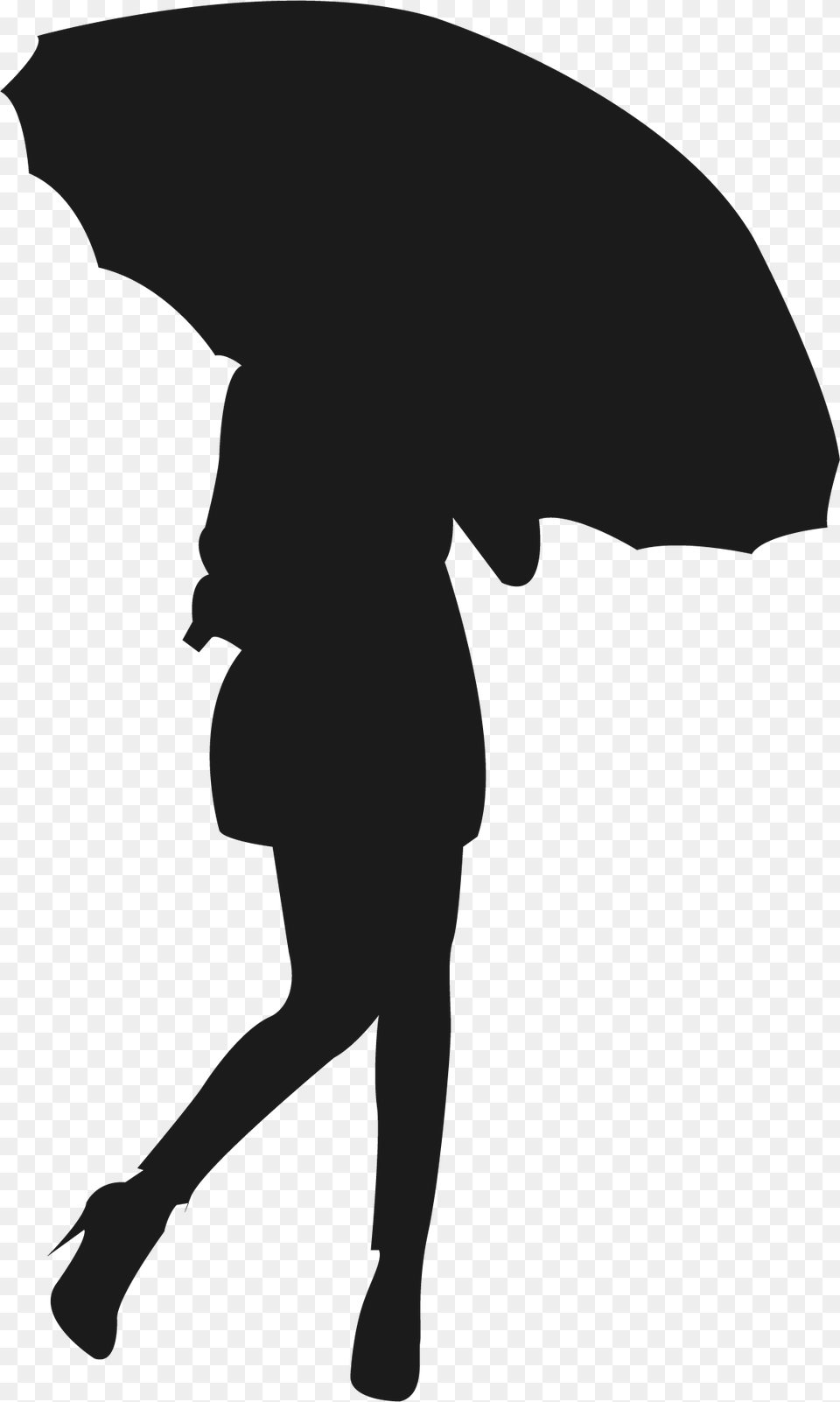 Silhouette Scalable Vector Graphics Umbrella Icon Femme Sous La Pluie Silhouette, Adult, Female, Person, Woman Free Png