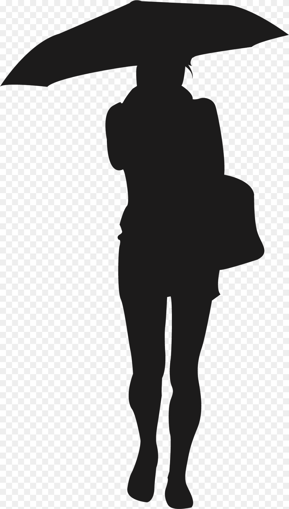 Silhouette Scalable Vector Graphics Woman Icon Silhouette Of Guy Under Umbrella, Adult, Female, Person, Canopy Png Image