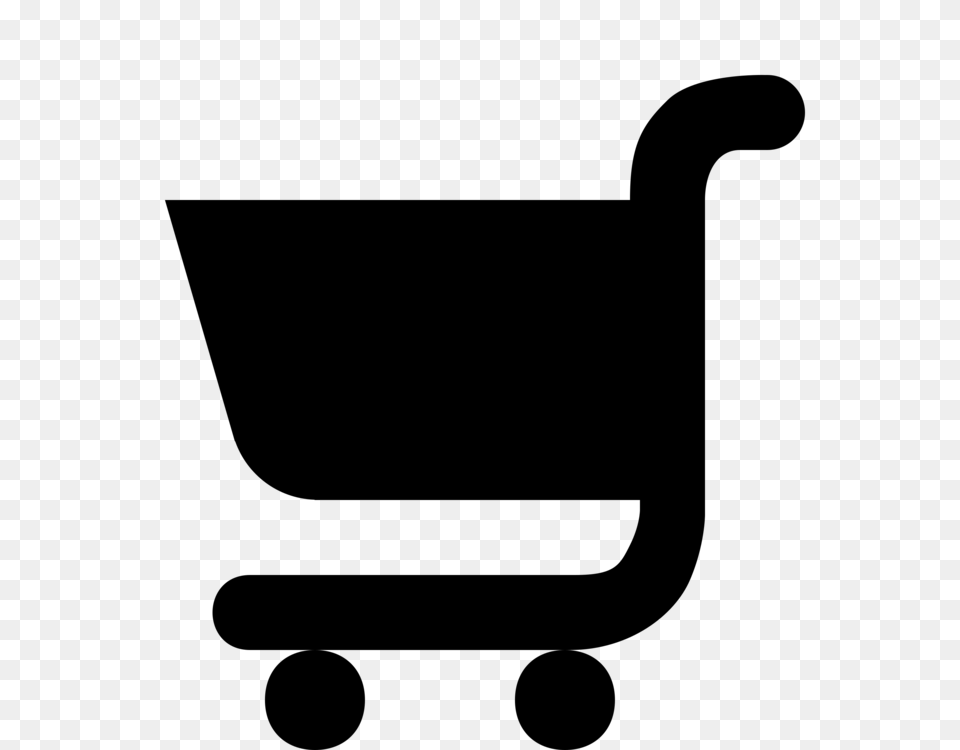 Silhouette Shopping Cart Supermarket Drawing Grocery Store Free, Gray Png