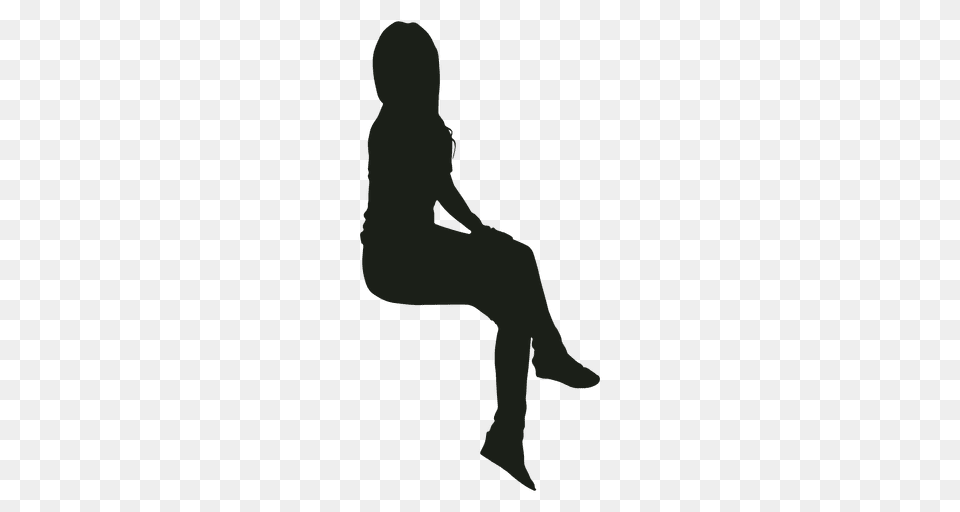 Silhouette Sitting People, Adult, Female, Person, Woman Png Image