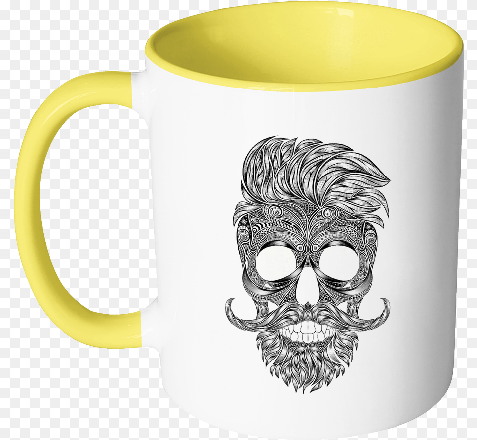 Silhouette Skull Accent Mug Mug, Cup, Beverage, Coffee, Coffee Cup Free Transparent Png