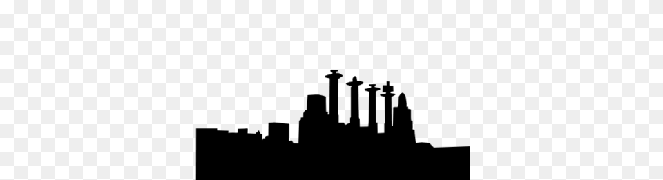 Silhouette Skyline, Gray Free Png Download