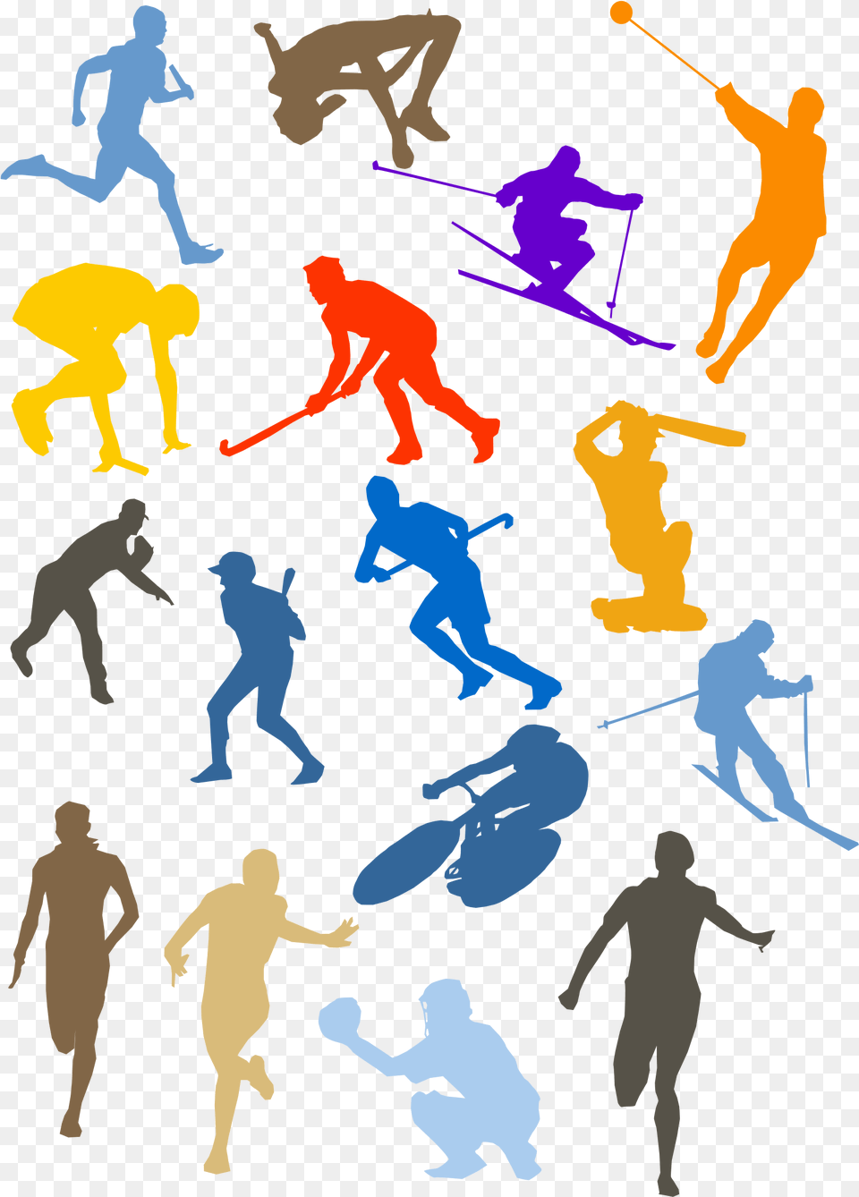 Silhouette Sport Disciplines Set Sports Cliparts, Adult, Person, People, Man Free Transparent Png