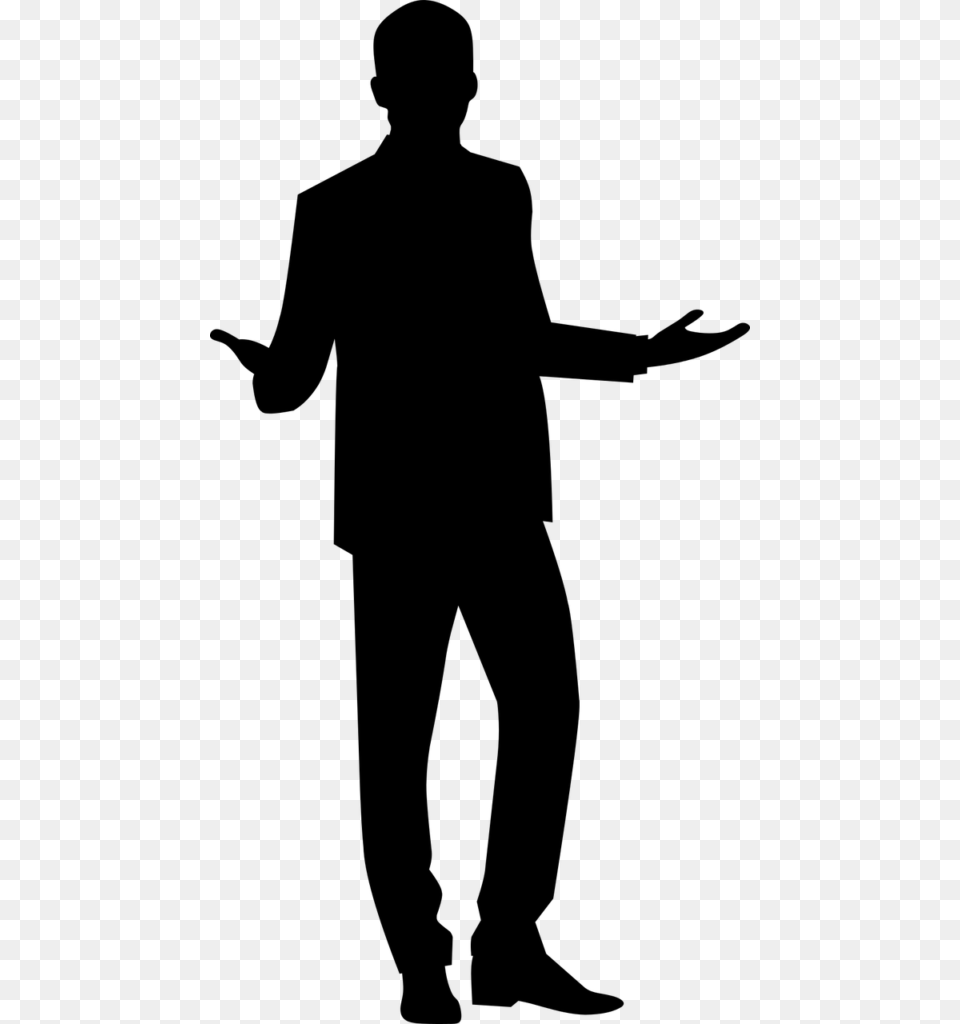 Silhouette Stock Photography Cartoon Silhouette Man, Gray Png Image