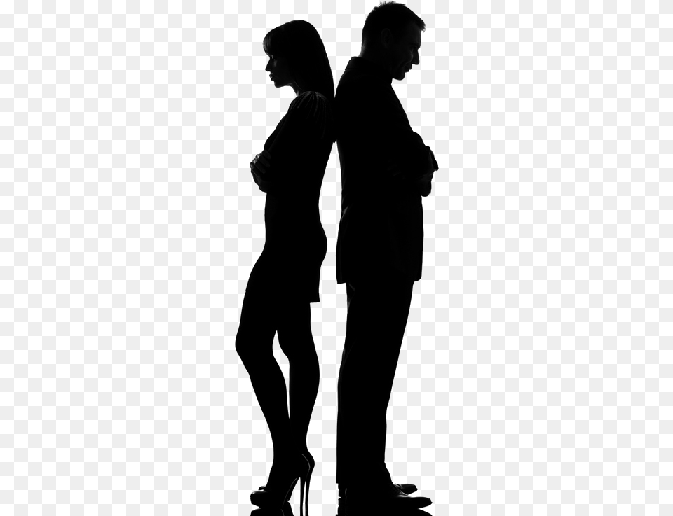 Silhouette Stock Photography Female Standing Silhouette Man Woman, Person, Adult, Male, Face Free Png