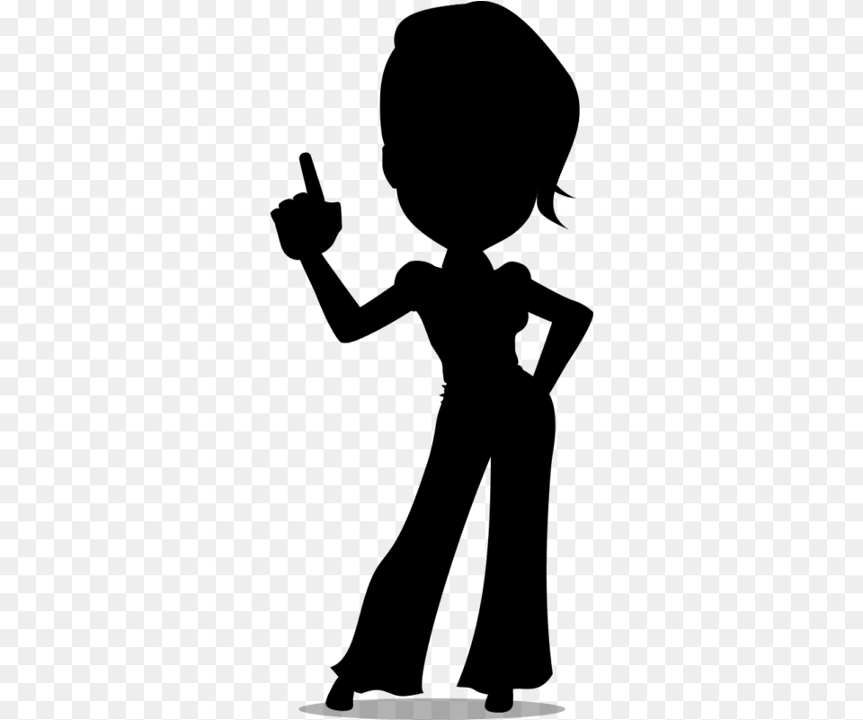 Silhouette Stock Photography Image Finger Gun Cartoon, Gray Free Png Download