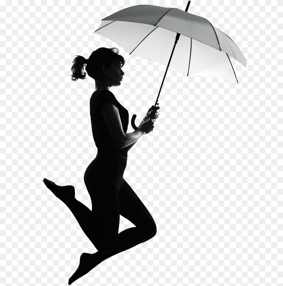 Silhouette Stock Photography Umbrella Royalty Sombra De Mujer Con Paraguas, Adult, Person, Woman, Female Free Png