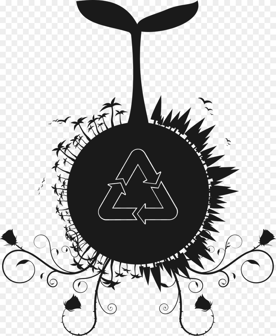 Silhouette Sustainability Plant Picture, Symbol, Triangle, Emblem, Art Png