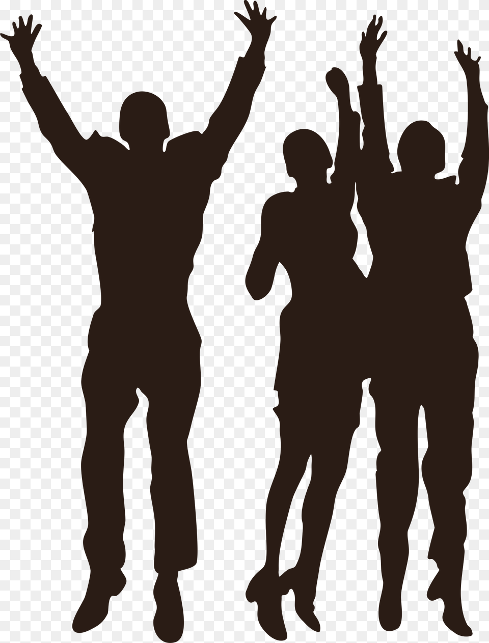Silhouette Team Jumping Woman Diabetes Blood Glucose 3 Year Journal The Easy Way, Person, People, Man, Male Png Image