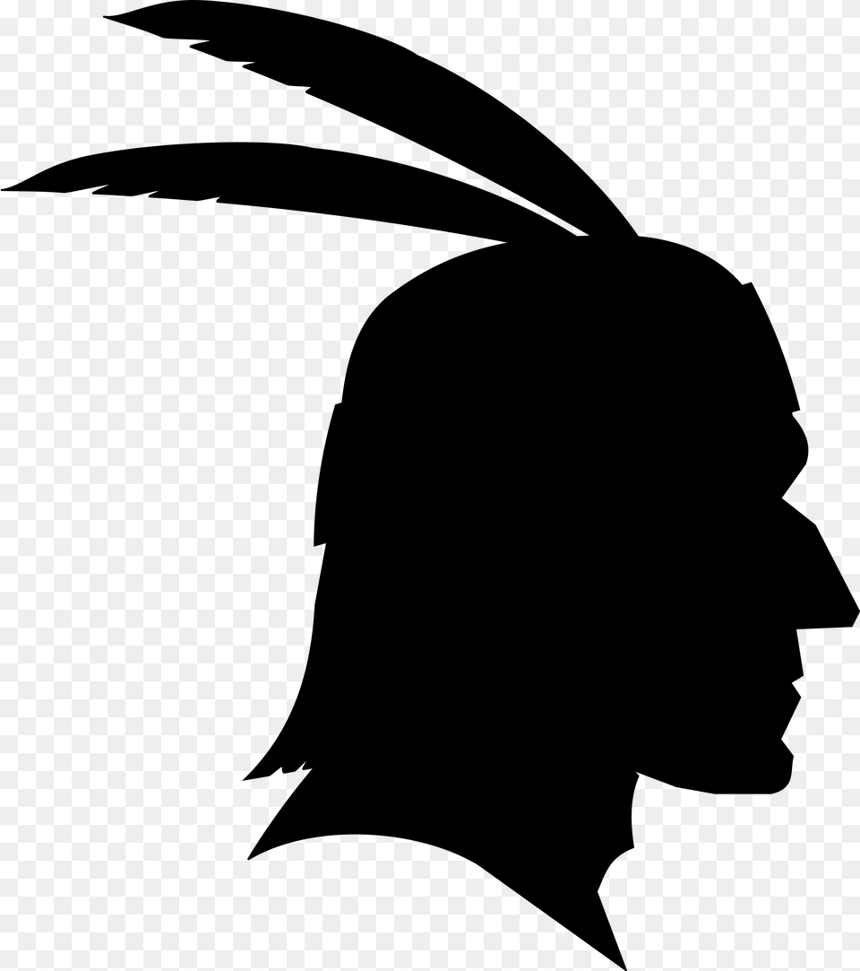 Silhouette Thanksgiving At Getdrawings Native American, Gray Free Transparent Png