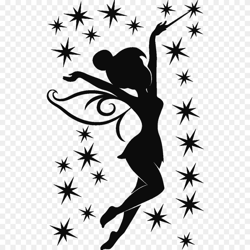 Silhouette Think Tinkerbelllove Tinkerbell, Dancing, Leisure Activities, Person, Stencil Png