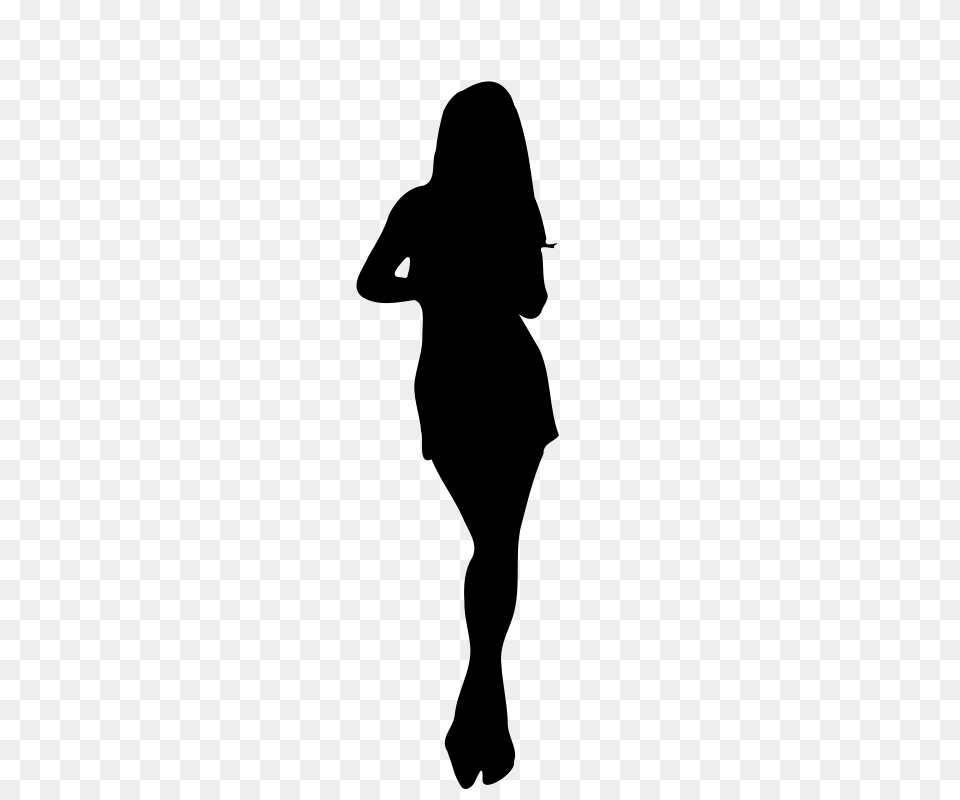 Silhouette Transparent, Gray Png Image