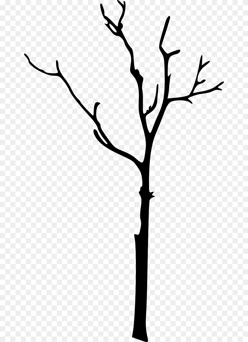 Silhouette Twig Clip Art Silhouette Tree Branch Clipart, Plant, Stencil, Bow, Weapon Free Png Download