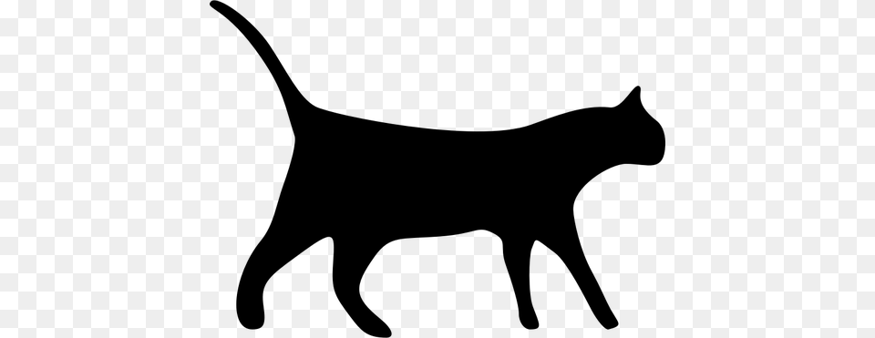 Silhouette Vector Clip Art Of Black Cat, Nature, Night, Outdoors, Astronomy Png