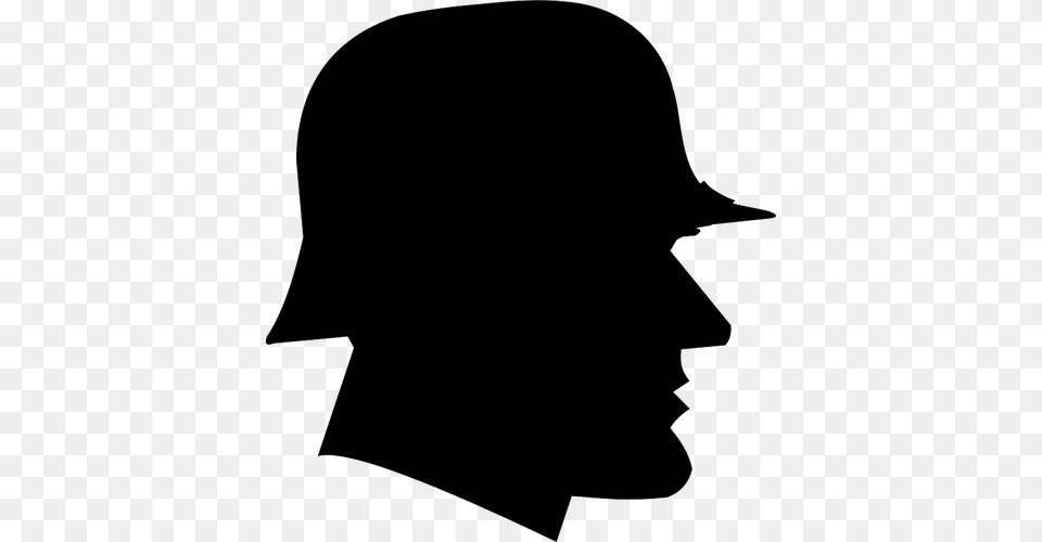 Silhouette Vector Clip Art Of German Soldier, Gray Png Image