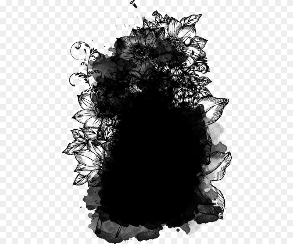 Silhouette Vector File Public Domain Stock Photo Floral Design, Gray Free Png Download