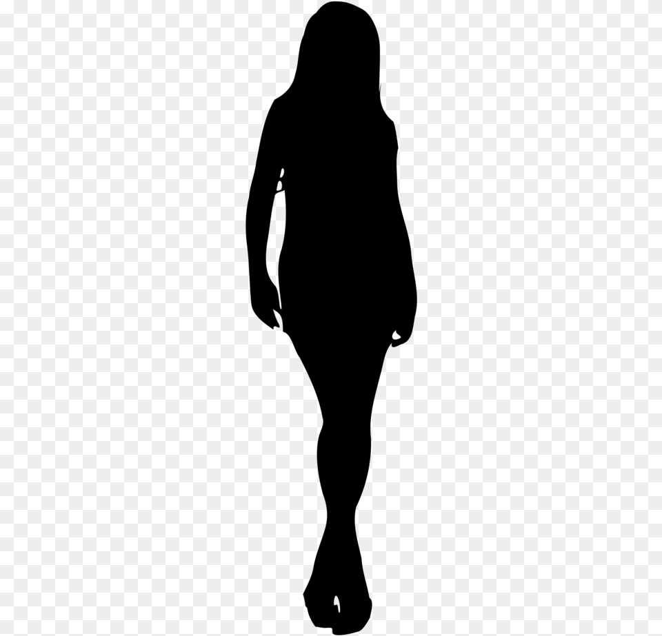 Silhouette Vector Graphics Clip Art Woman Drawing Silhouette Of A Woman Transparent, Gray Png