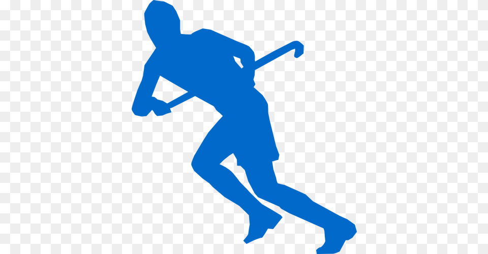 Silhouette Vector Image Of Grass Hockey Team Member Public, People, Person Free Png