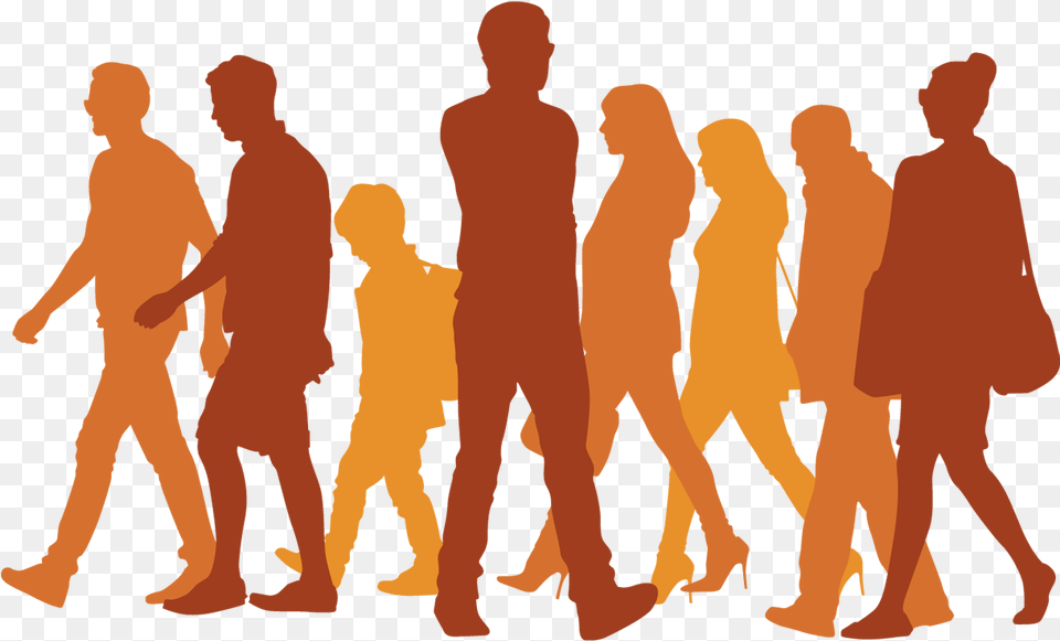 Silhouette Walking Icon Passersby Walking Silhouette Walking People Vector, Adult, Man, Male, Person Png