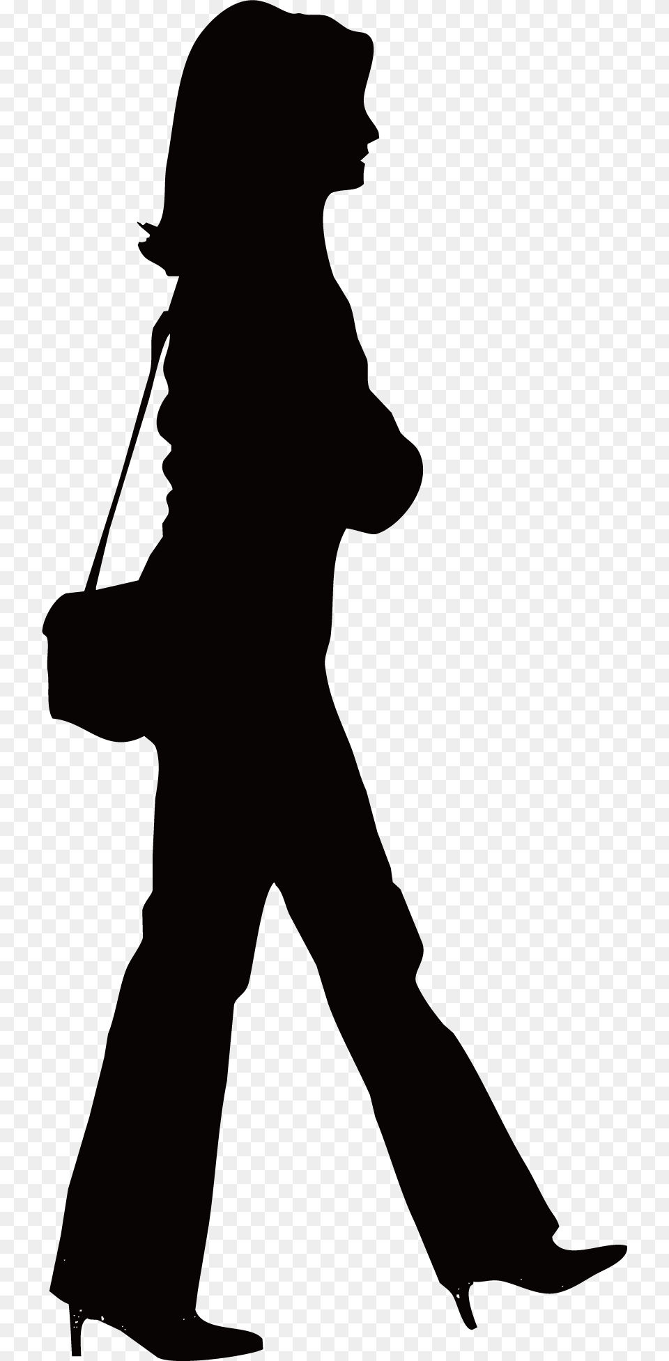 Silhouette Walking Icon People Shopping Silhouette, Person, Adult, Female, Woman Png Image