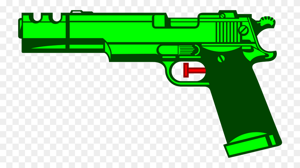 Silhouette Water Gun, Firearm, Handgun, Weapon Png