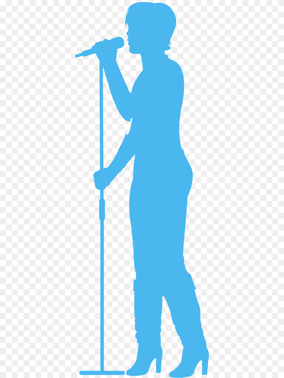 Silhouette With Microphone, Adult, Male, Man, Person Png Image