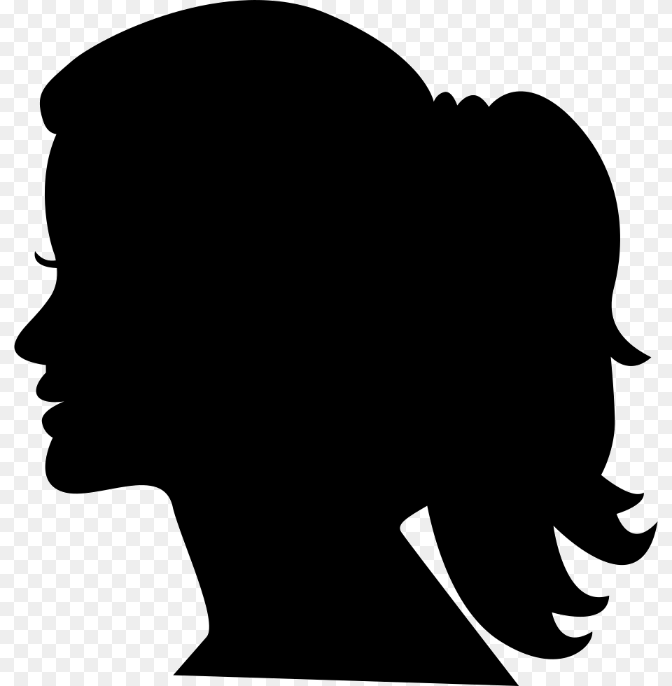 Silhouette Woman Computer Icons Clip Art Silhouette Woman Side View Face, Stencil, Adult, Female, Person Free Png