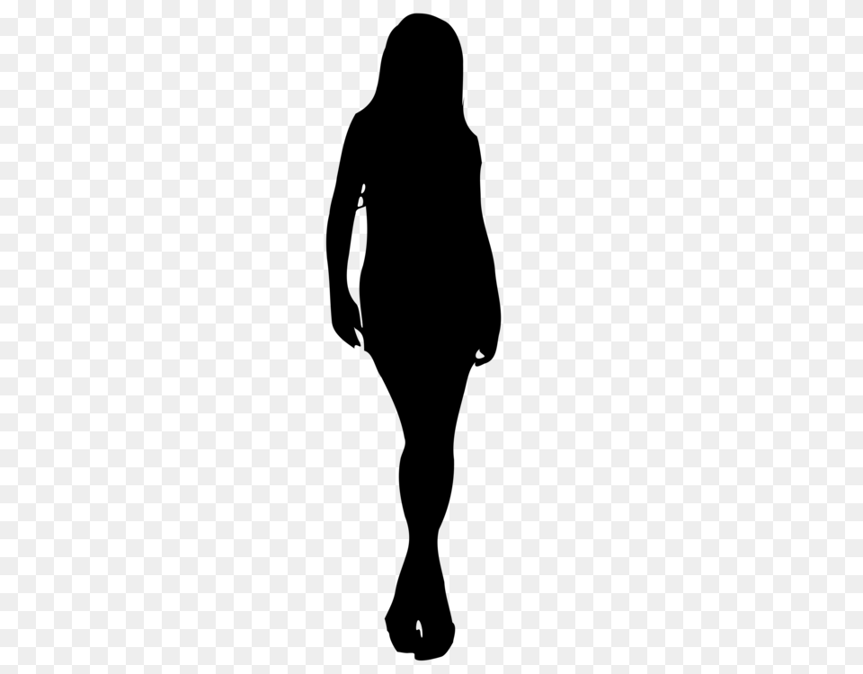 Silhouette Woman Female Person, Gray Png Image