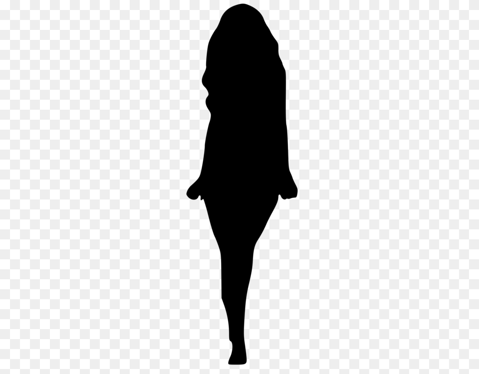 Silhouette Woman Female Wikimedia Commons, Gray Free Png Download