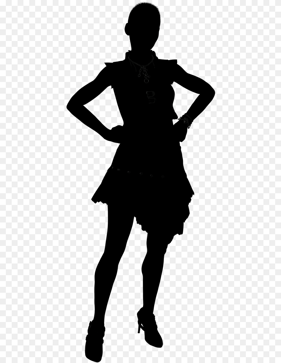 Silhouette Woman Girl Woman Silhouette Short Hair, Animal, Bird, Flying, Outdoors Free Png