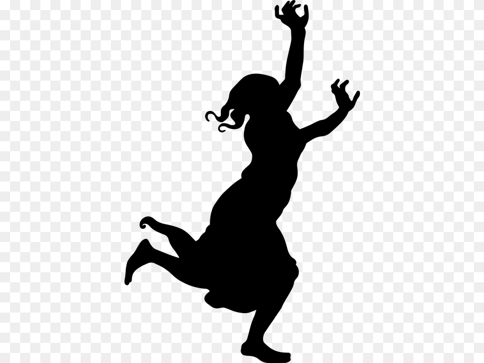 Silhouette Woman Photography Female People Running Silhouette Scared, Gray Free Png Download