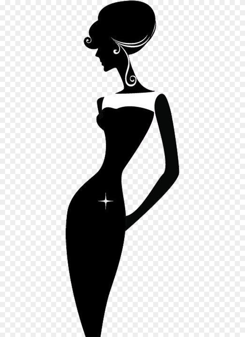 Silhouette Woman Royalty Free Clip Art Black And White Fashion Clipart, Adult, Female, Person, Face Png Image