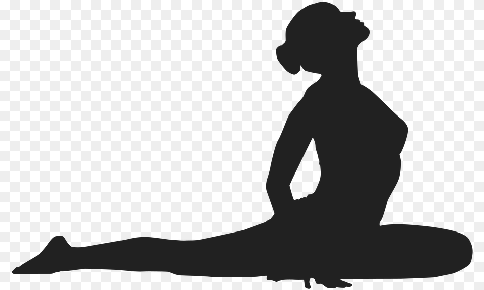 Silhouette Woman Yoga Silhouette Yoga Sports Woman Yoga Silhouette, Person, Fitness, Sport, Working Out Free Png