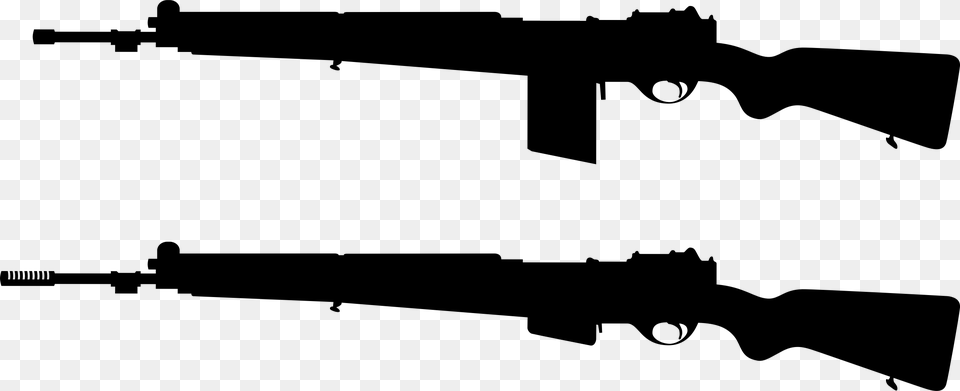 Silhouette Ww1 Rifle Silhouette, Gray Free Png Download