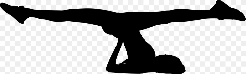 Silhouette Yoga Black And White Person Bhujangasana Free, Gray Png Image