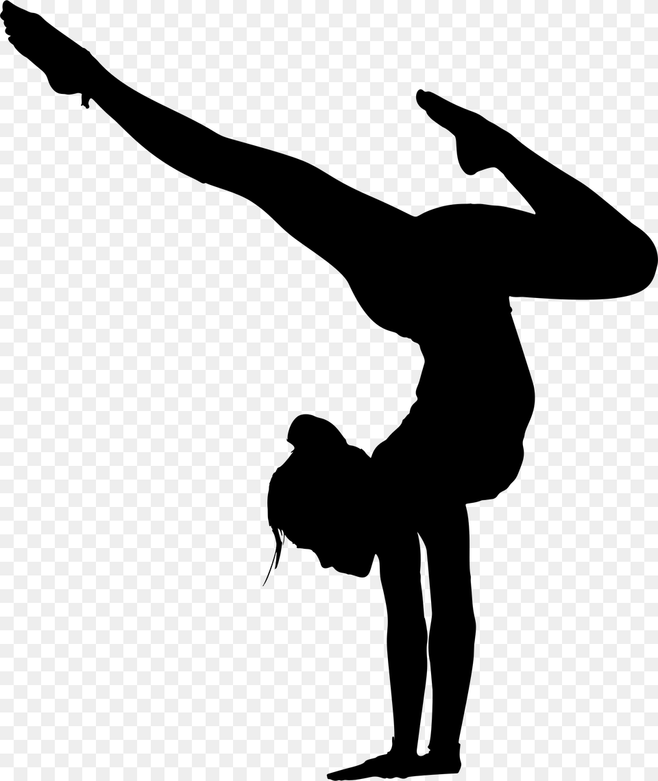 Silhouette Yoga Female Woman, Gray Png Image
