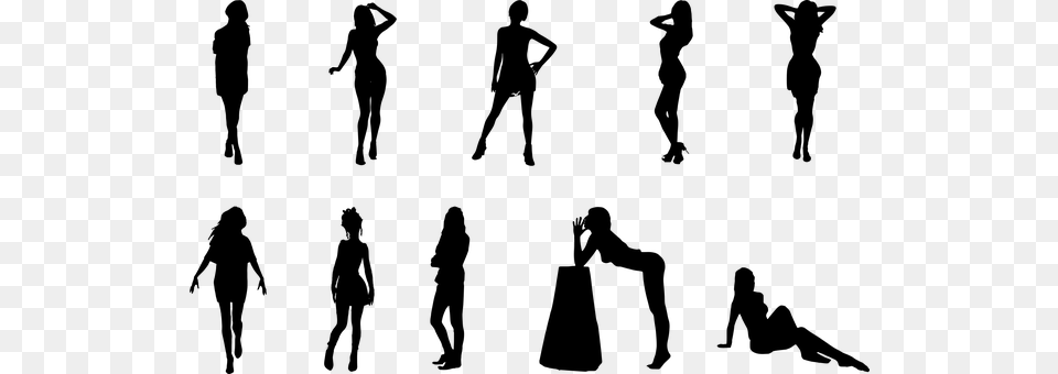 Silhouettes Gray Free Png