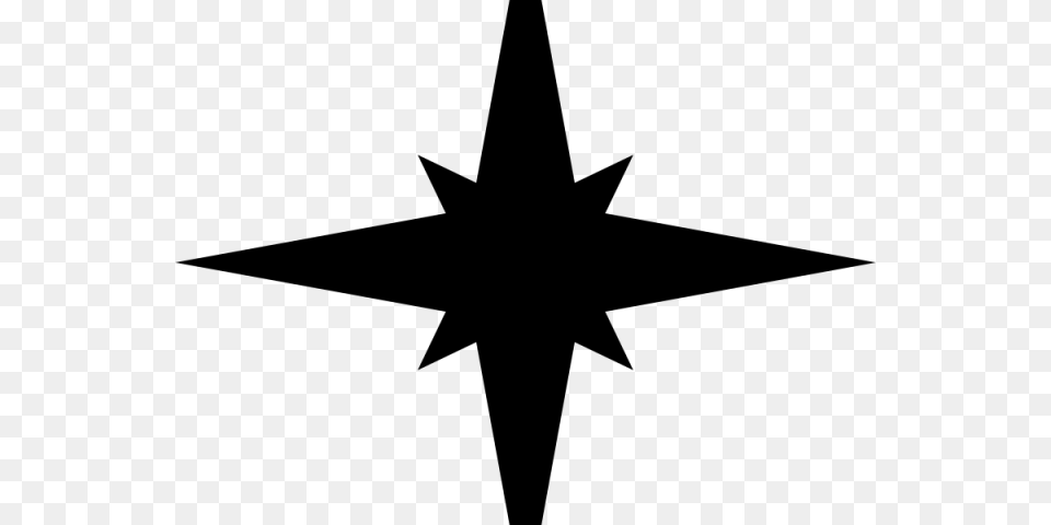 Silhouettes Clipart Christmas Star 4 Pointed Star, Gray Free Transparent Png