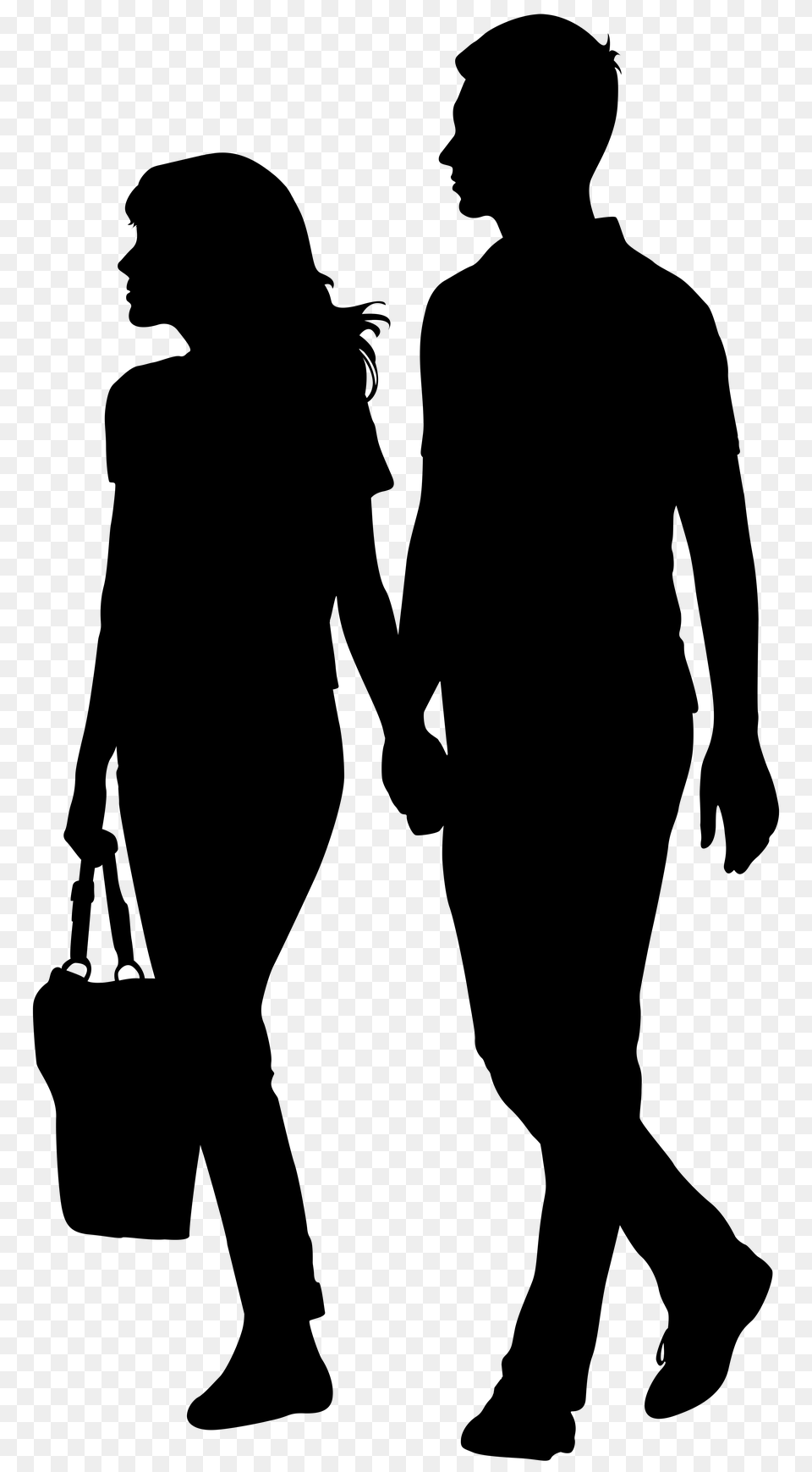 Silhouettes Clipart Couple Free Png Download