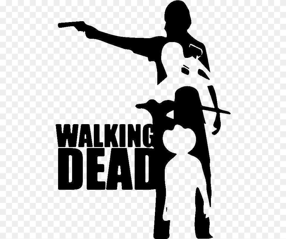 Silhouettes Walking Dead Logo Twd Fondos De Pantalla, Gray Free Png